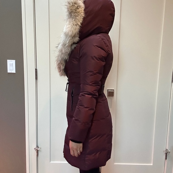 Mackage Down Burgundy Coat with Coyote Fur (Size X-small) - Picture 15 of 15